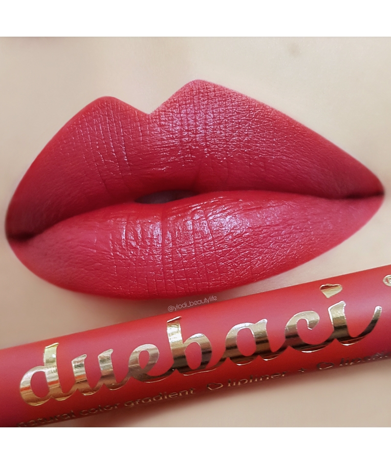 DueBaci Masquerade ruby Lipliner + Lipstick