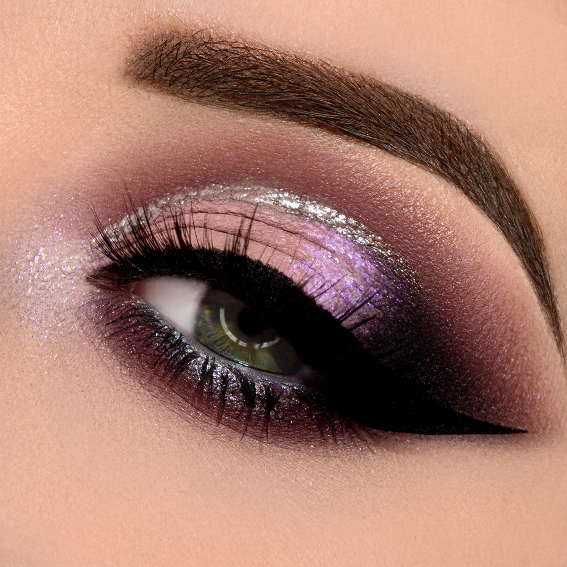 Idee makeup: pink and silver eye makeup