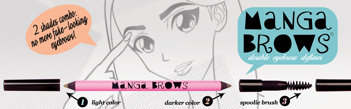 Linea di matite per sopracciglia Manga Brows di Neve Cosmetics: doppia punta e scovolino incluso per sopracciglia piene e disegnate
